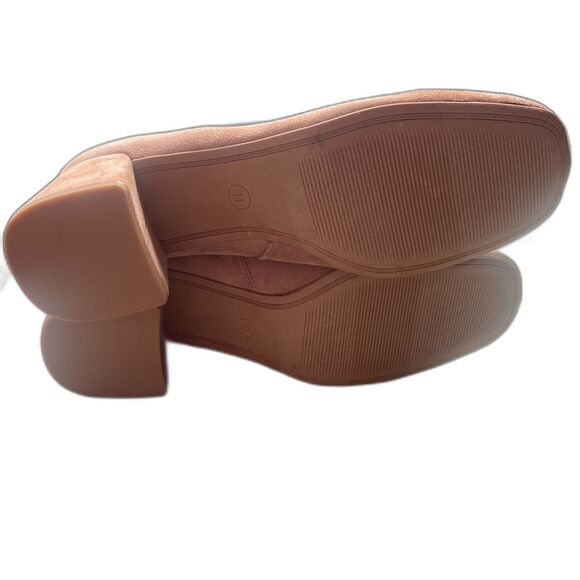 NWT A New Day Women’s Tan Suede Ankle Boots – Size 11 – Block Heel, Side Zip - Picture 4 of 6